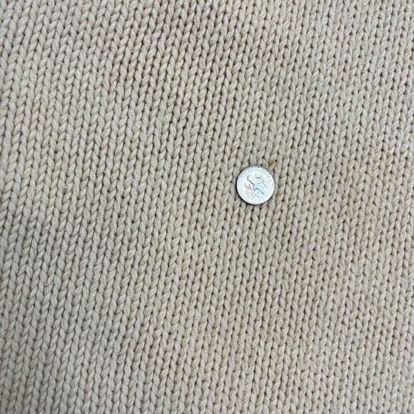 White + Warren Sweater Chunky Turtle Neck Sleeveless Yellow Size MED Slouchy - Picture 5 of 7